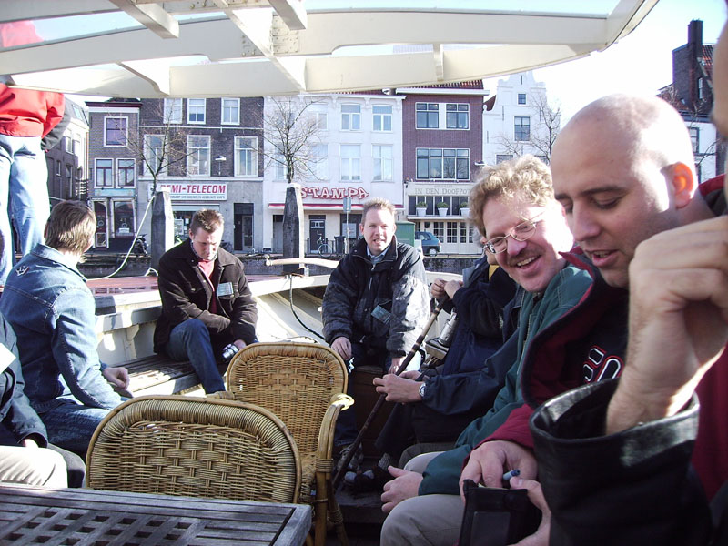 In the boat for the Cannal tour